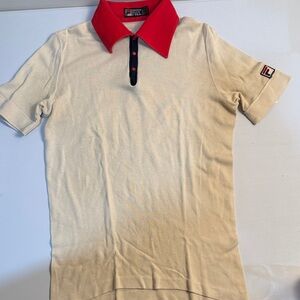 Men’s Vintage Fila Tennis Polo Shirt Sz 38 100% Cotton